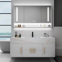Conjunto de Mueble de Baño Flotante Moderno de 36 Pulgadas, Color Negro y Blanco, con Lavabo, para Montar en la Pared