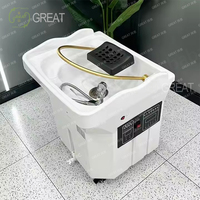 Bol de shampooing portable sans plomberie avec réservoir d'eau pour spa de tête