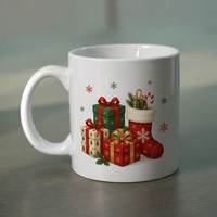 Mug en porcelaine personnalisé pour Noël, impression festive personnalisée, mug en céramique alimentaire pour promotion saisonnière