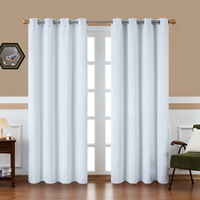 Rideaux d'hôtel blancs 100% polyester de style européen, rideaux occultants décoratifs personnalisés pour le salon