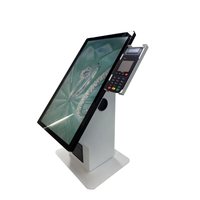 Kiosque en libre-service de 18,5 pouces avec écran tactile, terminal de paiement, kiosque de commande POS avec imprimante de reçus pour la vente au détail et les restaurants