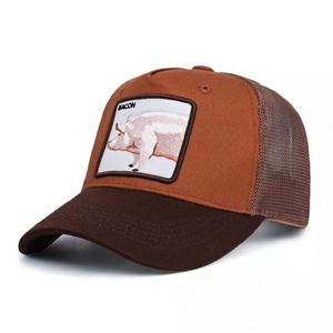 Casquette de baseball en maille à 5 panneaux, style camionneur, avec patch animal, personnalisable, style urbain, vente en gros usine - Product Image 6