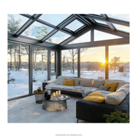 Conservatoire de jardin résidentiel, structure en alliage d'aluminium, double vitrage trempé Low-E, isolé thermiquement, insonorisé, alimenté à l'énergie solaire, sur mesure