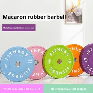 أوزان بلاستيكية مطاطية على شكل ماكارون لمعدات رفع الأثقال، أوزان دمبل للتمارين الرياضية المنزلية - Product Image 3