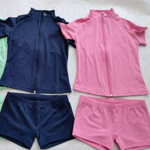 Nuovo Set Estivo da <span class=keywords><strong>Donna</strong></span> 3 Pezzi con Logo Personalizzato: Giacca con Zip a Manica Corta, <span class=keywords><strong>Pantaloncini</strong></span> <span class=keywords><strong>e</strong></span> Fascia per Capelli per Yoga, Palestra <span class=keywords><strong>e</strong></span> Fitness - Product Image 2