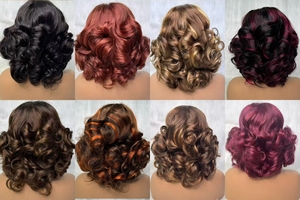 Letsfly Promotion 53$ Perruques avec fermeture en dentelle 5x5, Ondulations lâches bouclées, Densité 250%, 14 pouces, Cheveux vierges brésiliens bruts, Brun chocolat, 280 grammes - Product Image 3