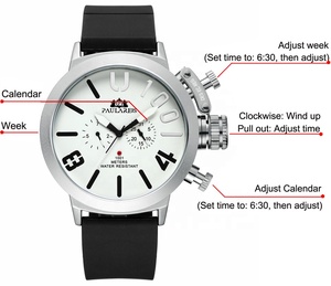 Reloj de Lujo PAULAREIS para Hombre con Correa de Silicona, Reloj de Pulsera Mecánico Automático Grande, Cronógrafo Resistente al Agua - Product Image 2