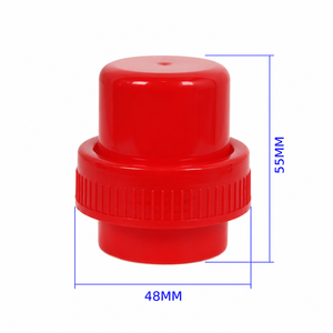 Tapa de rosca de plástico de 48 mm para botellas de PET con cierre a prueba de manipulaciones para envasado de bebidas, agua y líquidos - Product Image 1