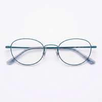 Montura de Gafas Metálicas Vintage TOP02, Montura Óptica Ultraligera y Cómoda, Gafas Casuales de Negocios