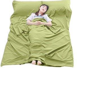 Sac de couchage Woqi Envelope jaune vert 930g léger et respirant en polyester pour adultes, voyage et camping - Product Image 5