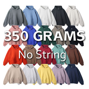 Premium 350GSM Heavyweight Winter Plain Dyed Hombres Algodón Poliéster Oversized Streetwear Pullover Hoodie - Product Image 6
