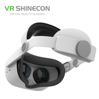 Sangle de tête VR SHINECON avec batterie 4800 mAh pour Quest 2, accessoires de remplacement réglables