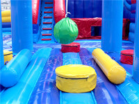 Moon Bounce Fun Park Giant Obstacle Course Slide Commercial Gonflable Bouncy House Combo Terrain de jeux gonflable pour enfants en plein air