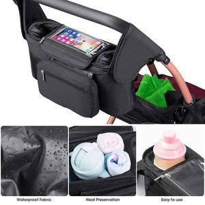 Organisateur universel pour poussette pour une maman plus intelligente avec porte-gobelet isotherme profond de qualité supérieure, sac d'accessoires Pulaisen - Product Image 5