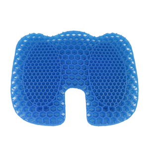 Blue Honeycomb Gel Seat Cushion Product Double Cellular Design Cooling Car Drivers Office Chair Air Gel Seat Breathable Cushion - Product Image 1