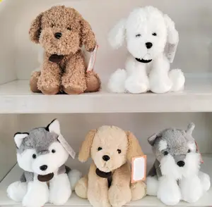 Husky Golden Retriever schnauzer Teddy Dog sang trọng Thú nhồi bông sang trọng con chó con gối đồ chơi trẻ em Quà tặng