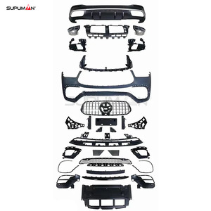 Kit carrosserie complet SPM pour Mercedes Benz W167, style GLE63 <span class=keywords><strong>AMG</strong></span>, lifting 2020 2021 <span class=keywords><strong>2022</strong></span>, comprenant pare-chocs, diffuseur, jupes latérales et spoiler. - Product Image 2