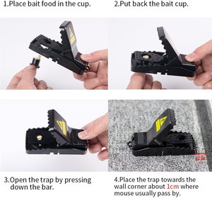 Armadilha de rato de plástico para ratos pequenos, armadilha eficaz para <span class=keywords><strong>mouse</strong></span> snap, preço baixo de fábrica, venda imperdível
