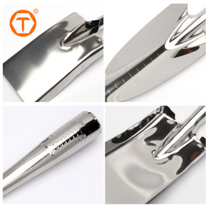 Pala Plana Cuadrada de Acero Inoxidable para Jardín, Mini Pala para Flores, Herramienta para Cavar y Trabajar en el Jardín - Product Image 2