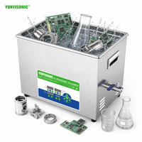 Nettoyeur à ultrasons de laboratoire Yunyisonic OEM ODM 15L 500W 40kHz à chauffage rapide et impulsions silencieuses pour composants PCB et supports SMT