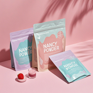 Sacs pochette debout pour emballage alimentaire à fermeture éclair refermable sac en plastique personnalisé pour poudre d'épices sac en poudre de Nancy pour <span class=keywords><strong>piment</strong></span> <span class=keywords><strong>cannelle</strong></span> - Product Image 3