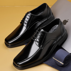 Fashionable Casual Leather Shoes, British Trendy Formal Business Men's Lace-up Shoes, Large Size - Product Image 3