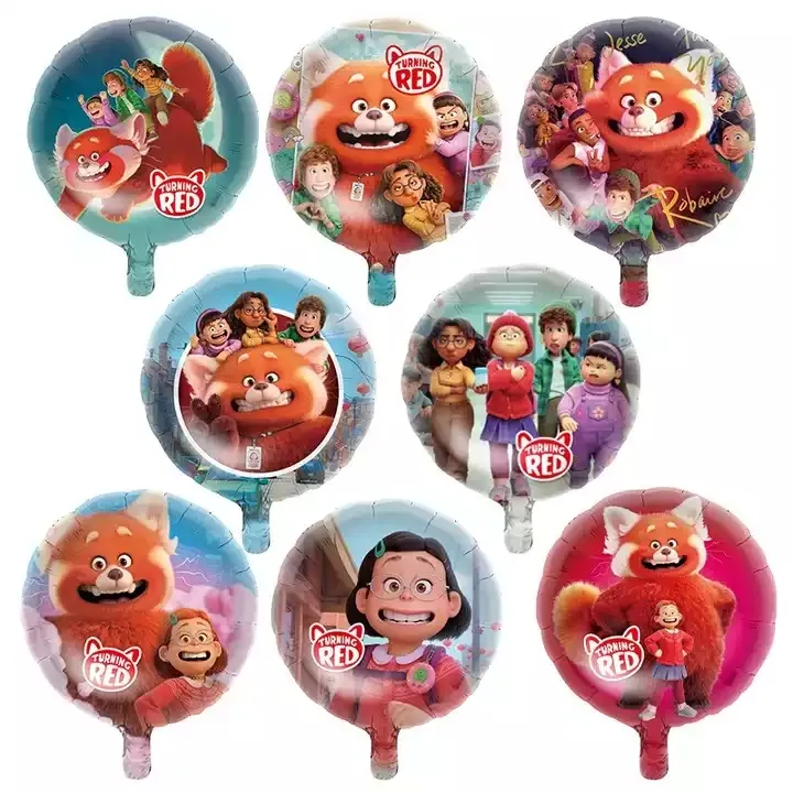 Wholesale Cartoon Character Wedding Birthday Party Supplies Decorations Globos Turning Red Round Latex Balloons Set
