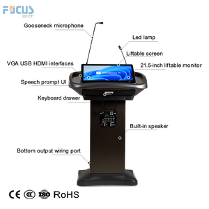 Micrófono <span class=keywords><strong>de</strong></span> <span class=keywords><strong>cuello</strong></span> <span class=keywords><strong>de</strong></span> ganso <span class=keywords><strong>Atril</strong></span> Aula interactiva Rostrum Pulpit Conferencia moderna Smart Digital Podium - Product Image 2