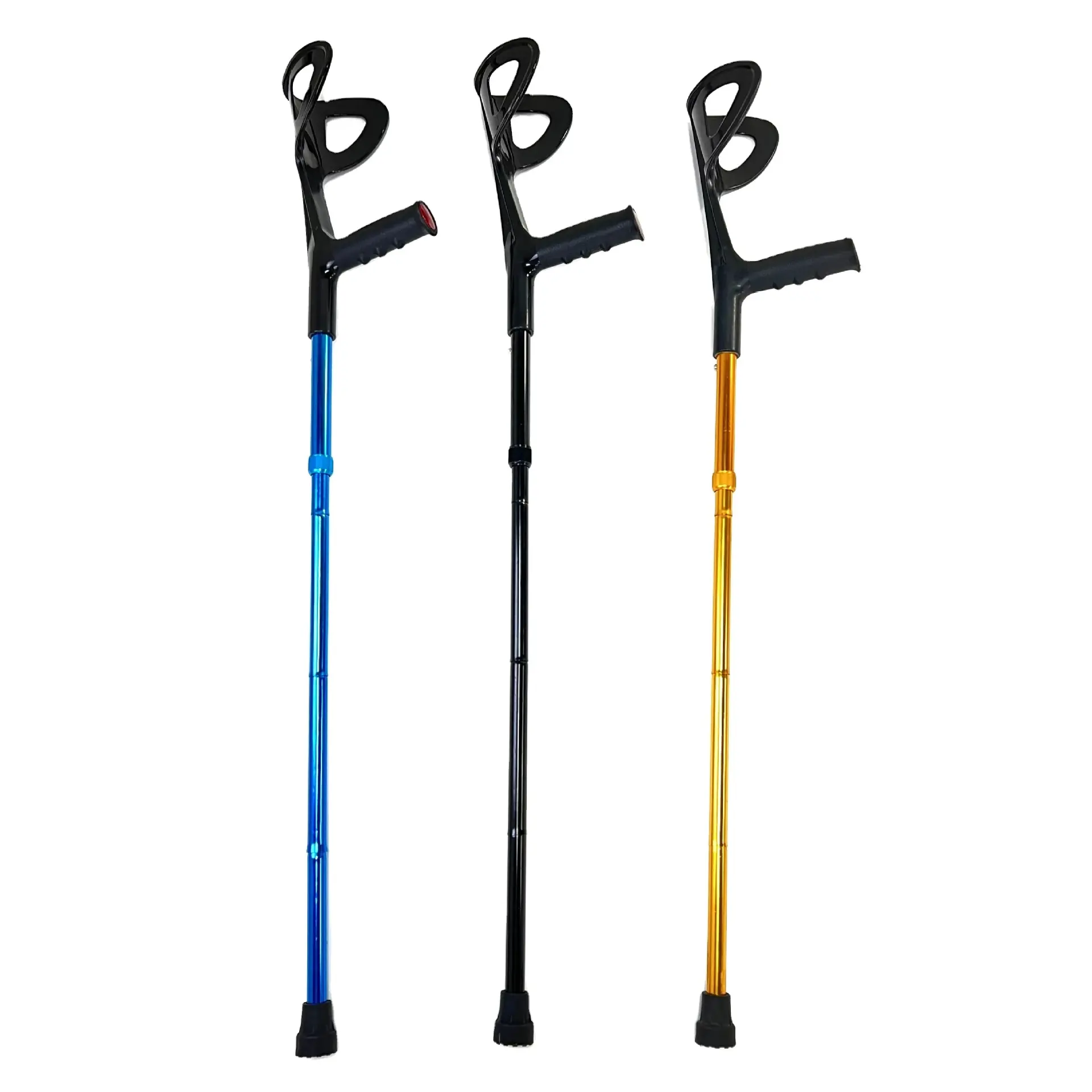 Arm Type Folding Aluminum Alloy Elbow Crutch Lightweight Cane Walking Stick Rehabilitation Crutches