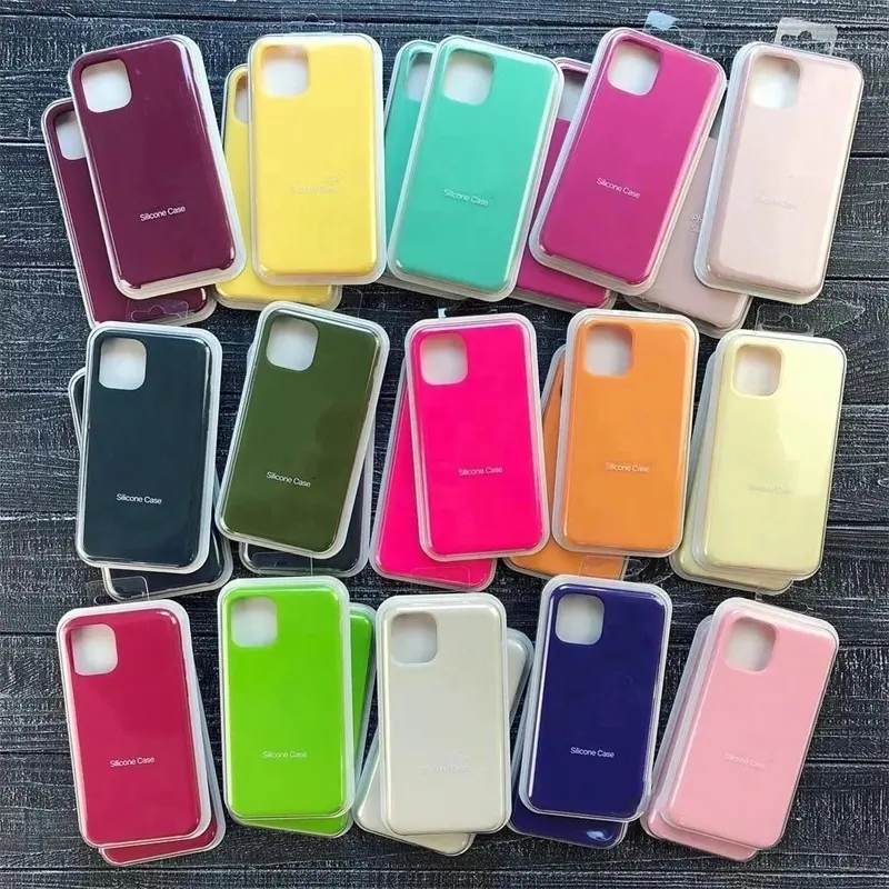 for iPhone Apple iPhone 14 13 12 xs xr max 8 7 6 plus Silicone Case Liquid Silicone Cover Microfiber Silicon Back Shell