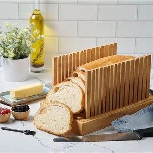 ชุดอุปกรณ์ครัว ถาดตัดขนมปังไม้ไผ่พับได้ ยี่ห้อ Huayi Arts Crafts พร้อมเขียงไม้ - Product Image 1