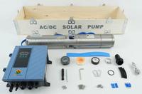 Pompe solaire multifonction 4 pouces AC/DC sans balais haute pression étanche avec turbine en plastique, garantie OEM 3 ans pour puits agricoles