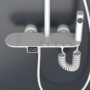 Interrupteurs muraux thermostatiques numériques à quatre niveaux en cuivre massif (TDS) pour douche de salle de bain - Product Image 4