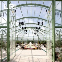 Carpa de Lujo Personalizada para Eventos al Aire Libre, de Aluminio, Transparente, Tipo Atrio, para Bodas y Fiestas, con Capacidad para 500 Personas