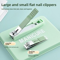 Coupe-ongles portable Longhui en acier au carbone, ensemble 6-en-1 avec boîte, kit de manucure anti-éclaboussures avec logo imprimé