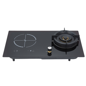 Table de cuisson combinée à induction et <span class=keywords><strong>gaz</strong></span> microcristalline à commande tactile, encastrable ou sur table, économe en énergie A+ - Product Image 2