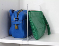 Séparateur d'étagère réglable en acrylique transparent, séparateur de placard transparent pour armoire, bibliothèque, rangement de chambre, OEM disponible