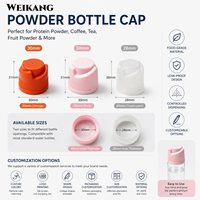 Nieuwe stijl koffiepoederflesdop drankpoederdop theepoederdeksel instant poederdop 28 30mm mineraalwaterfles universeel