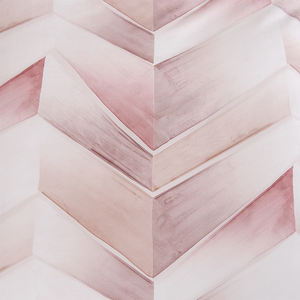 Watercolor <strong>Blush</strong> <strong>Pink</strong> Chevron Pattern Luxury <strong>Bedding</strong> <strong>Sets</strong> Skin-Friendly Cotton Duvet Cover Duvet Cover <strong>Set</strong> - Product Image 5