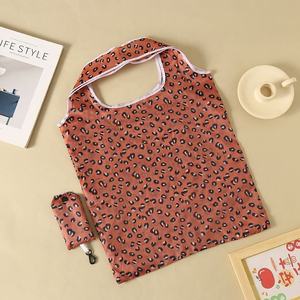 Personnalisable 210D Polyester RPET Écologique Pliable Oxford Carry Shopping Bag Nouveau Design Géométrique Logo pour Voyage Réutilisable - Product Image 5