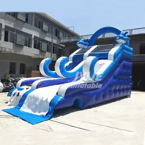 좋은 품질 저렴한 중국 프레임 수영장을위한 풍선 수영장 워터 슬라이드 사용