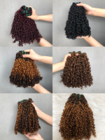 Haute qualité Super Double dessiné vierge cuticule aligné Vietnam faisceaux de cheveux Funmi Pixie Curl couleur naturelle