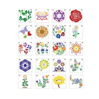 Pochoirs de petites fleurs en plastique réutilisables pour peindre divers projets de décoration intérieure, fournitures d'art, 20 pièces