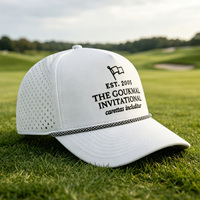 Gorra de Béisbol HN10 Premium Blanca de 5 Paneles, Unisex, con Cuerda, Perforada con Láser, Impermeable, Bordada Personalizada, para Ciclismo al Aire Libre
