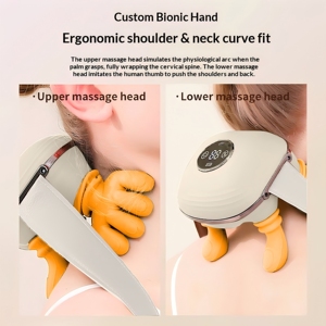 Massaggiatore Portatile per <span class=keywords><strong>Collo</strong></span> e Spalle con Simulazione Mani Umane, Massaggio Shiatsu Profondo con Calore per Rilassamento - Product Image 5