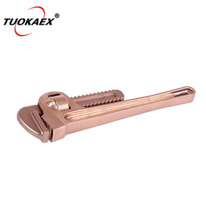 Clé à tuyau industrielle anti-étincelles de 12 pouces, clé à tuyau réglable en bronze d'aluminium, ouverture 40 mm, longueur 300 mm, ISO9001 - Product Image 1