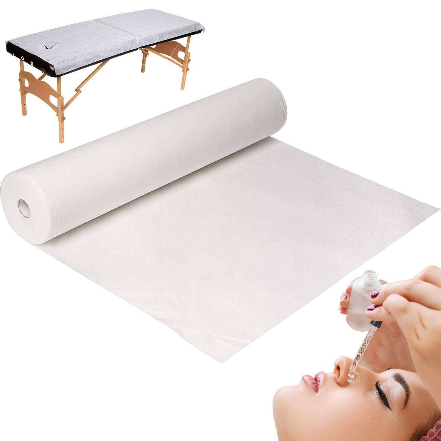 Hojas de mesa de masaje personalizadas, Rollo desechable, no tejido, transpirable, de polipropileno, cubierta de cama de SPA