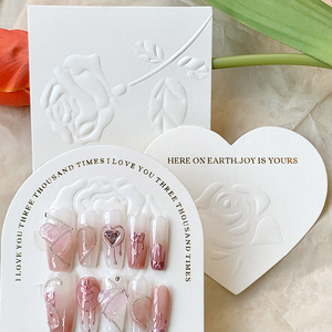 Stampa Logo personalizzata carta avorio imballaggio di gioielli in carta e <span class=keywords><strong>Display</strong></span> anello collana carte carta di imballaggio <span class=keywords><strong>Display</strong></span> per unghie - Product Image 2