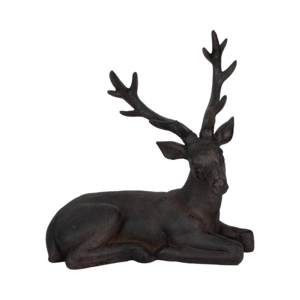 Scultura Decorativa in Resina di Cervo Seduto, Statuetta per Arredamento Casa, Ufficio, Bagno e Soggiorno - Product Image 1