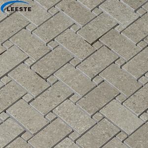 Design moderne Décoration de la maison Décoration murale Carrelage 1 ''X 2'' Panier Vague Motif Design Cendrillon Gris Marbre Mosaïque - Product Image 2